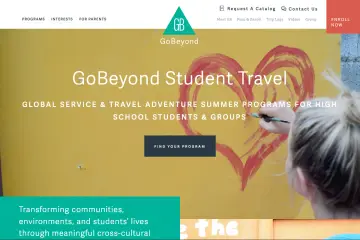 Thumbnail screenshot of the GoBeyond Travel work example