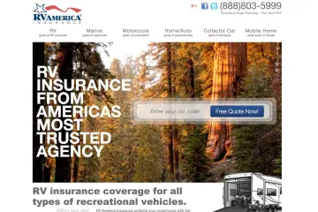 Thumbnail screenshot of the RV America Insurance work example